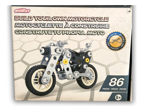 Moto Armable Miniatura Metálica Con Detalles Armables