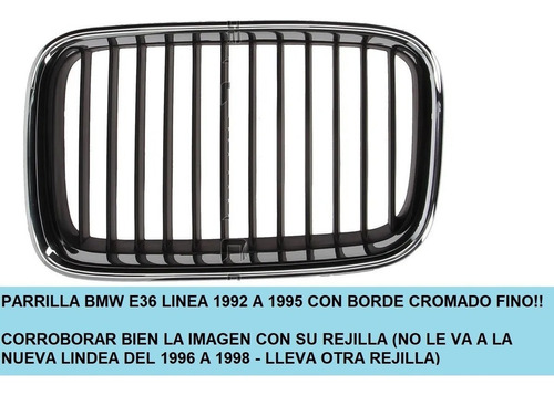 Parrilla Rejilla Para Bmw 323 325 328 E36 1992 94 1996 1998