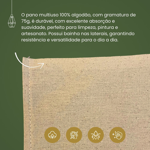 Kit Com 15 Pano De Prato Liso Premium 72x45cm 100% Algodão