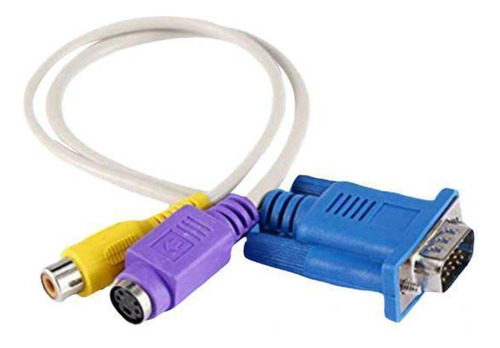 4 Vga Svga A S-video Rca Adaptador Enchufe Vídeo Compuesto