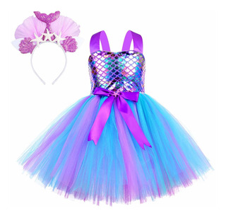 Aquí hay más opciones Feliz compra Jurebecia Vestido Sirenita Niñas  Princesa Vestidos Niñas Sirenita Disfraz Fiesta de Cumpleaños Mermaid  Vestido de Tutú Outfit con Accesorio Buen producto bajo precio  