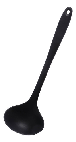 Cuchara Negra Negra Para Untar Sopa, Silicona, 11.2 Pulgadas