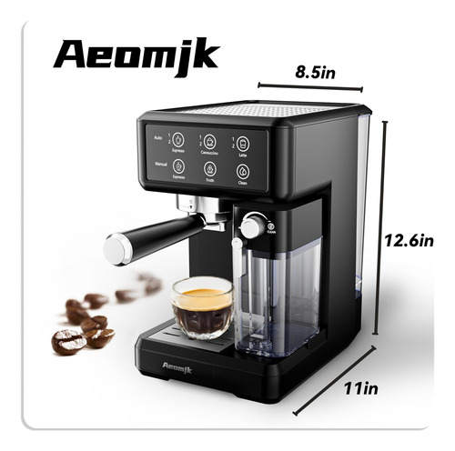 Aemojk Expresso Y Cafetera, Operación De Un Toque, Cafetera