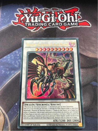 Dragón De Asalto De Alas Negras Yu-gi-oh! Original Konami