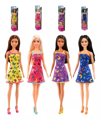 Boneca Barbie Fashion And Beauty Loira Vestido Roxo - Mattel - A