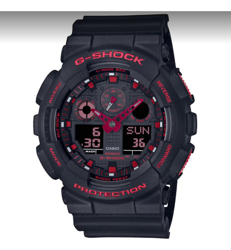 Relojes G-shock Ignite Red: Potencia Y Estilo En Negro Y Rojo,