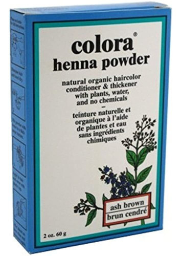 Colora Henna Polvo Pelo Color Ceniza 2oz (2 Unidades) Color