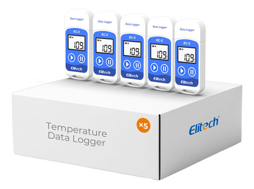 Elitech Registrador De Datos De Temperatura Usb Rc-5 32000 P