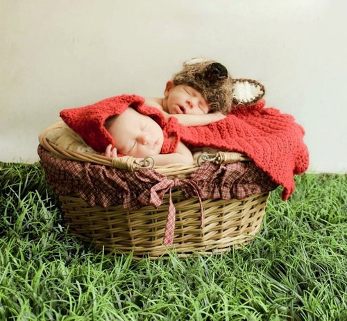 Imagem 1 de 3 de Conjunto Newborn Chapeuzinho Vermelho Em Crochê - Modelo 1