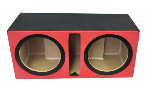 Cajón Para Subwoofer 8 Doble Porteado Antifaz Rojo