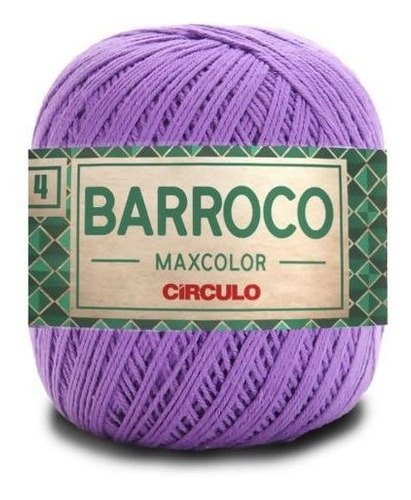 Barbante Barroco Maxcolor 4 Fios 200gr Linha Crochê Colorida Cor Lavanda