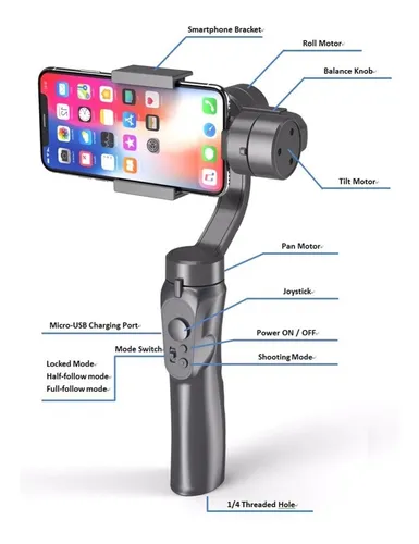 Estabilizador Gimbal Steadycam P/celular 3 Axis H4 Original