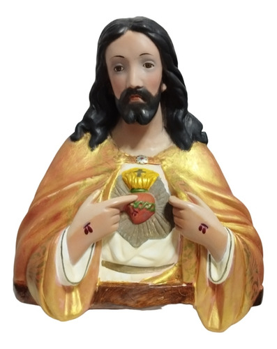Sagrado Corazón De Jesús Para Colgar Pared Mide 33 Cm Alto 