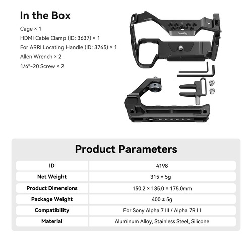 Kit De Soporte De Cámara Smallrig A7 Iii/a7r Iii Para Sony A