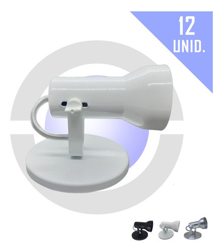 Spot Com Canopla Sobrepor P/ Lampada Par20 Led Kit 12 Unid Cor Branco 110V/220V