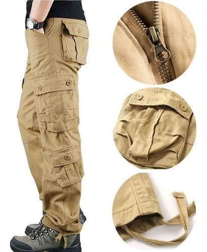 Pantalones Tácticos Militares 8 Bolsas Comando De Seguridad