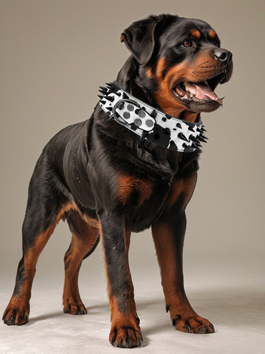 Collar Para Perro Tipo Cuero Con Picos Ajustable Xs,s ,m, L