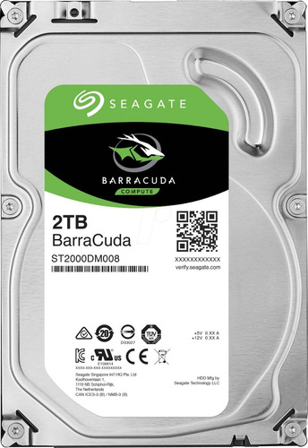 Imagem 2 de 2 de Hd Interno Pc Desktop 3,5 2tb Seagate Barracuda 256mb Sata3