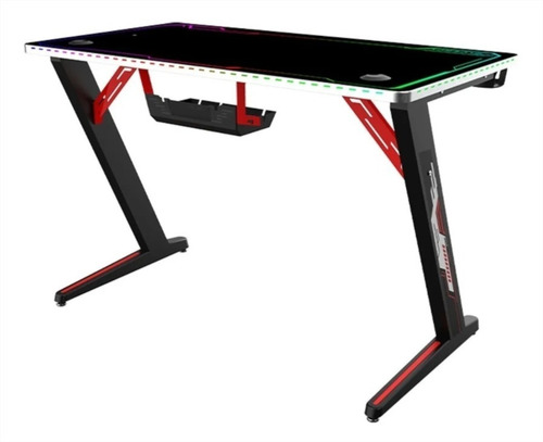 Imagen 4 de 5 de Escritorio Gamer Iqual Za-hc-z Led Rgb Soporte Auricular New
