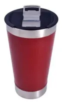 Comprar Copo Térmico Caneca Cerveja Com Tampa E Abridor Agua Gelada Cor Vermelho Copo Térmico 473ml Com Tampa E Abridor Para Cerveja