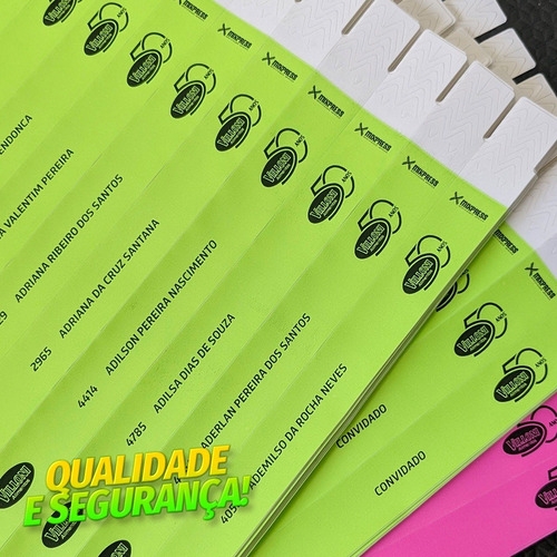 Imagem 3 de 6 de Pulseira Identificação Nylon Impressão Premium . 300 Unids
