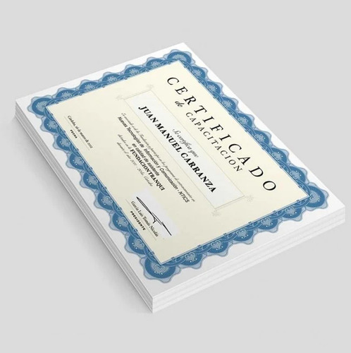 45 Diplomas Reconocimiento Opalina Tamaño A4