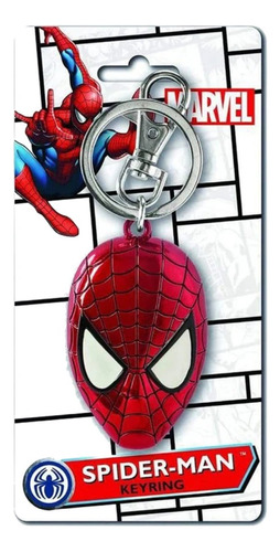 Llavero Spiderman Head Color Metalico