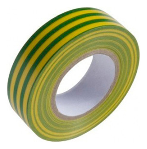 Cinta Aisladora Doble A Verde Y Amarillo 18mm X 10 Metros