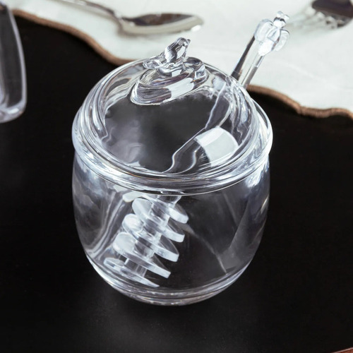 Meleira Bird Em Cristal Ecológico Com Pegador E Tampa 150ml