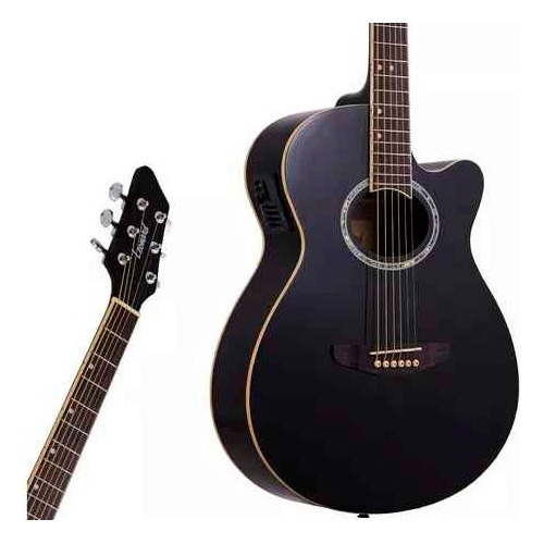 Guitarra Electroacustica Leonard Apx Con Corte - Negra