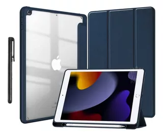 Capa Fundo Acrilico Transparente Para iPad 10.2'' + Caneta