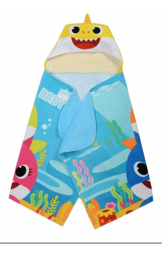 Toalla Baby Shark Infantil Pinkfong Niño Niña Capucha