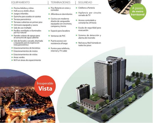 Venta Departamento 1d/1b A Pasos De Metro Irarrázaval