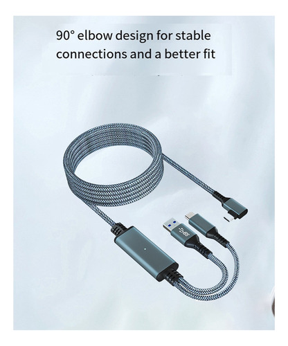 Zy For Meta/quest 3 Link Cable, Cable De Datos Vr De 5 M,