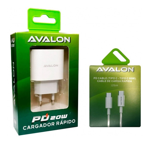 Cargador iPhone Carga Rapida + Cable Usb Tipo C A Lightning