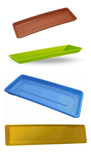 Plato Macetero Rectangular De Plastico Para Las Plantas