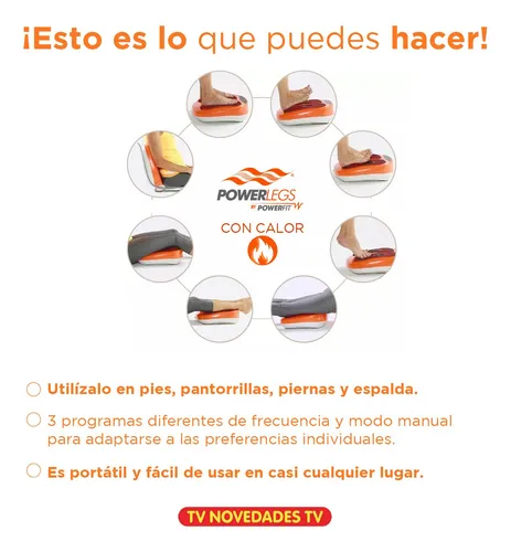 Masajeadora Térmica Para Pies Power Legs Con Calor Color Naranja 1