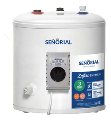 Imagen 1 de 2 de Termo Electrico Señorial Linea Zafiro 40 Litros Carga Superi