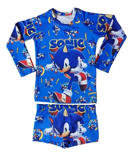 Conjunto Juvenil Masculino Sonic 3 Peças Fantasia Infantil - Escorrega o  Preço