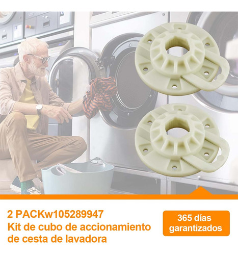 2pcs Para Whirlpool Soporte Base Hub Tina Lavadora W10528947