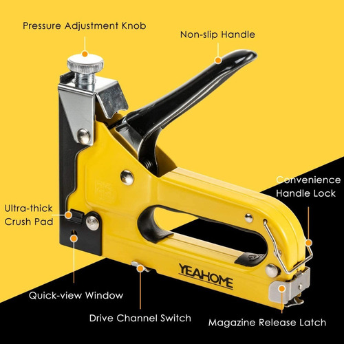 New Engrapadora Tipo Pistola For Tapiceria Con 6000 Grapas