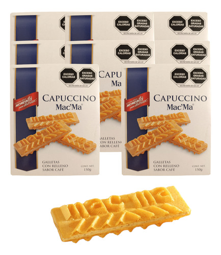 Galletas Con Relleno Cafe Capuccino 10 Pz C/u 150 G Mac Ma