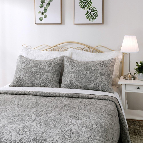 Inicio Elegant Life Hogar 100% Algodon Medallon Bordado Sala