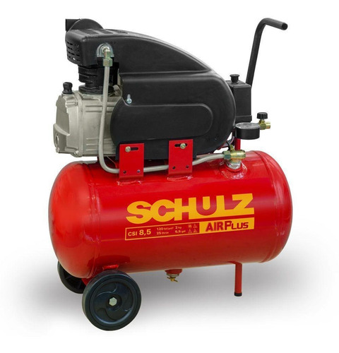 Compressor de ar elétrico portátil Schulz Pratic Air CSI 8.5/25 monofásica 22.9L 2hp 220V 60Hz vermelho