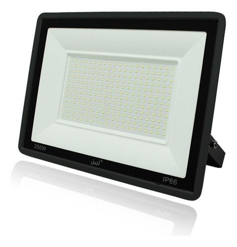 Reflector Led Smd 200w Luz Blanca Uso Exterior 110-220v Jwj Color De La Carcasa Gris Color De La Luz Luz Blanca Fria