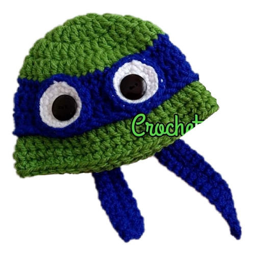 Gorro Tortugas Ninja Crochet Bebés