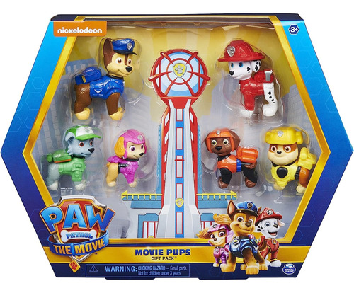 Paw Patrol Movie Pups Gift Pack Patrulla Canina 6 Pzas Pups