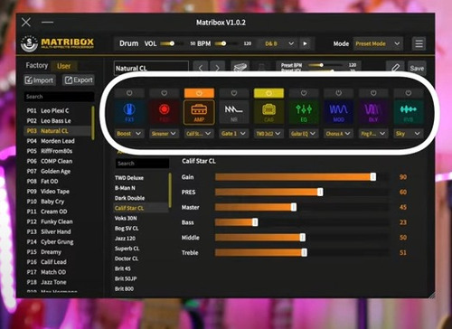 Pedaleira Sonicake Matribox (nova Versão Da Valeton Gp100) C Prateado