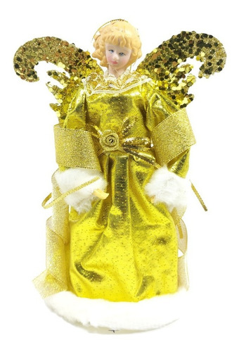 Angel Artesanal Decoracion 20cm Oro / Plata - Sheshu Navidad