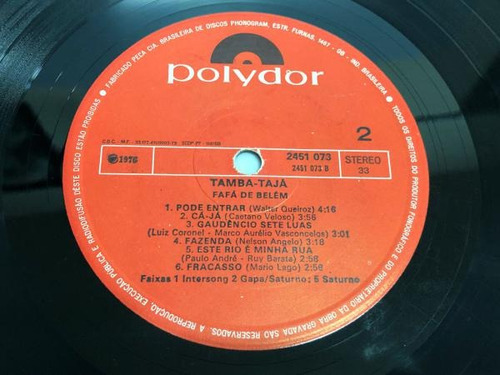 Lp Vinil Fafá De Belém Tamba-tajá 1976 (Usado)